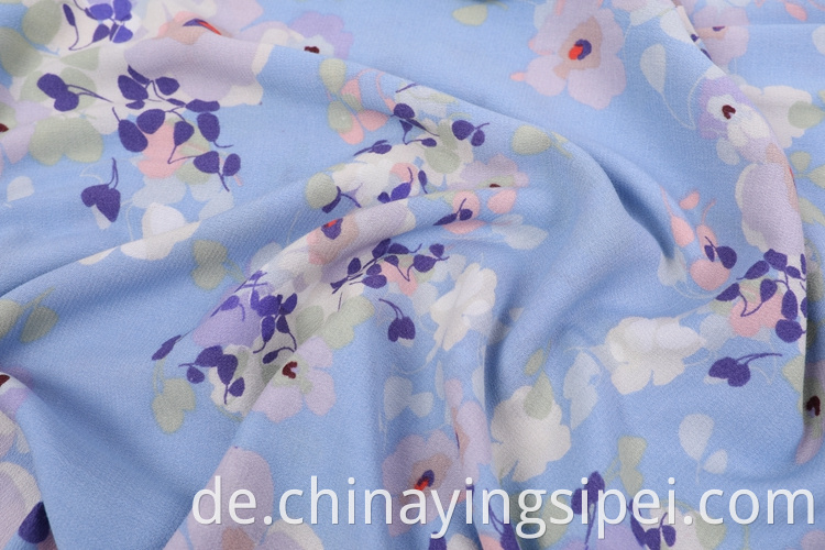 Hergestellt in China Öko -freundliche gefärbte Druckkleidung Crepe Stoff für Hemden